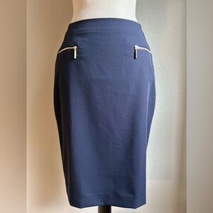 Tommy Hilfiger Women’s Navy Knee Length Pencil Skirt Sz 2